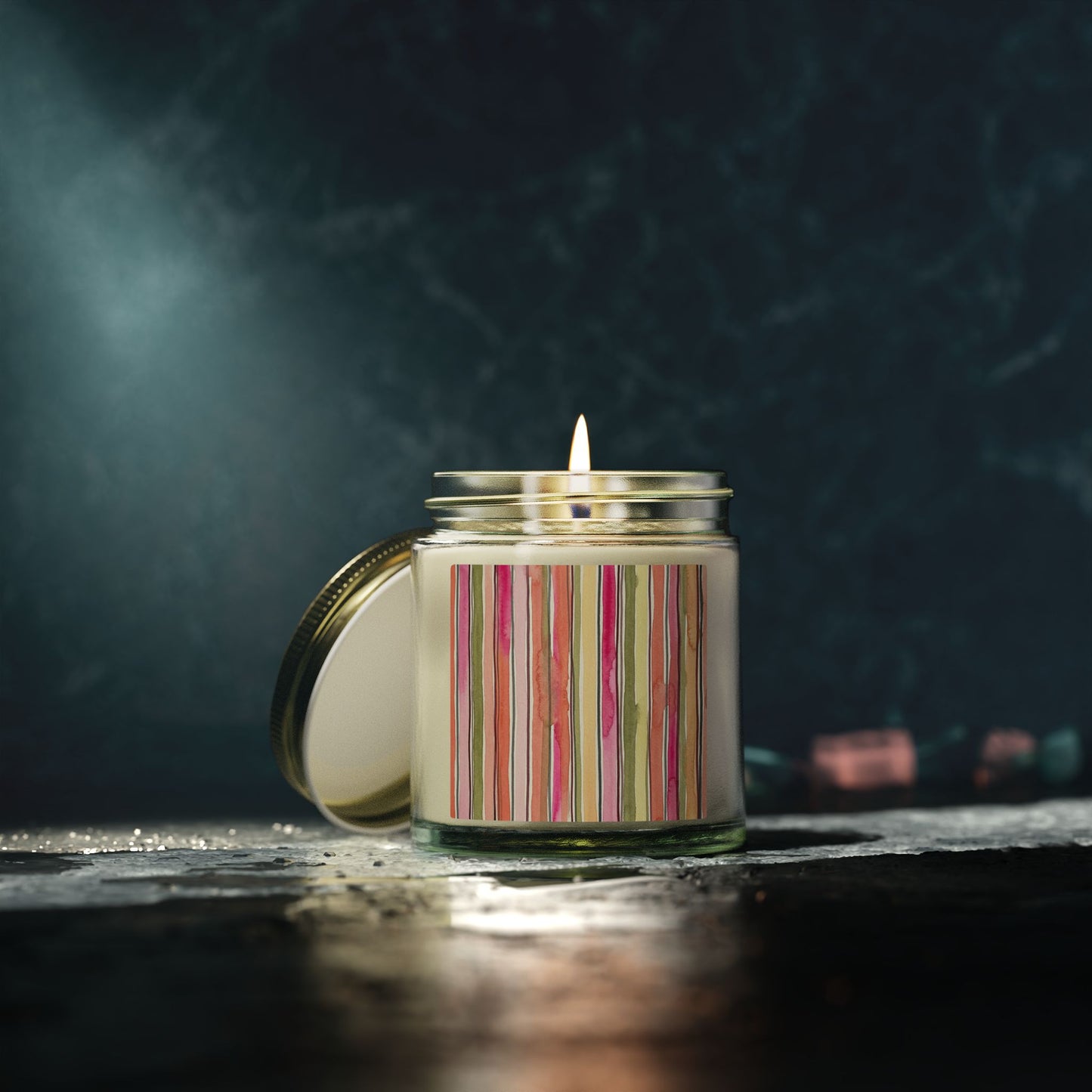 Summer Stripe Scented Candles