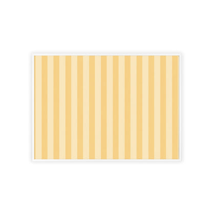 Buttercup Stripe Wood Framed Posters