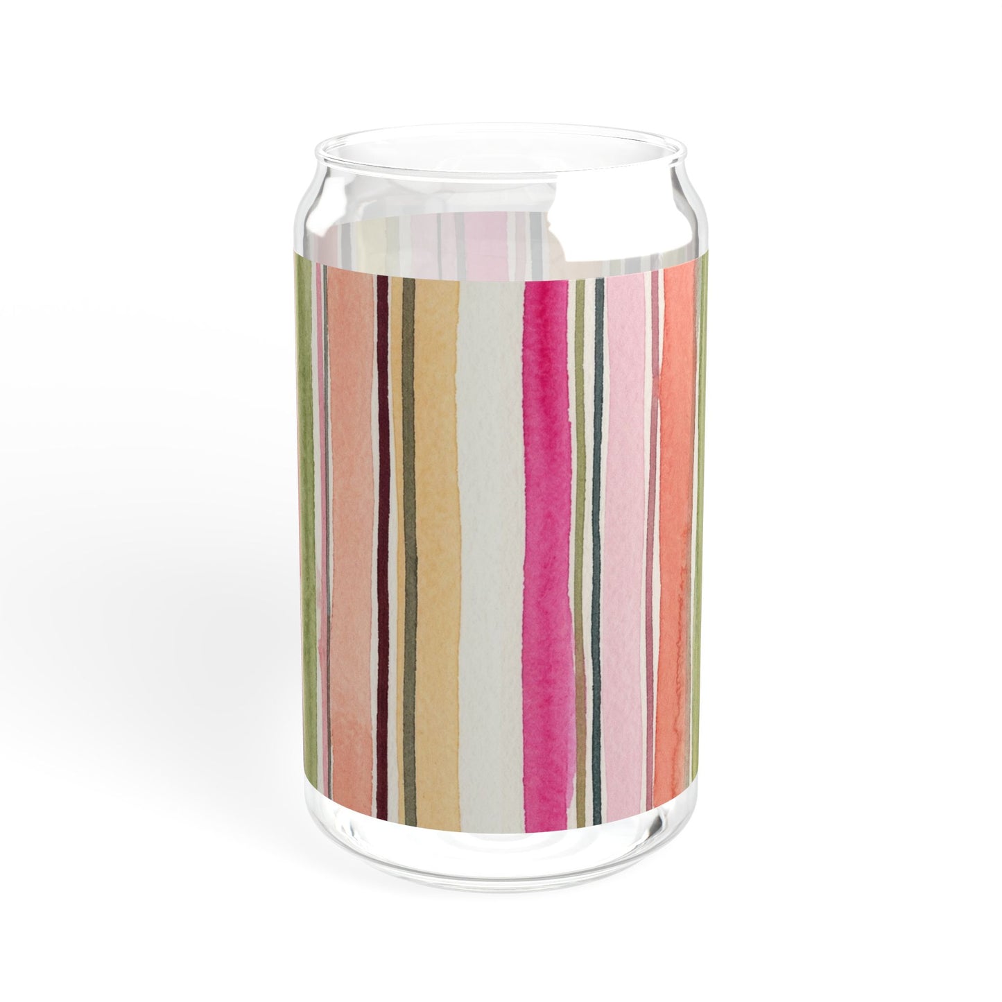 Summer Stripe Sipper Glass | 16oz