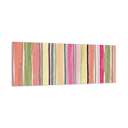Summer Stripe Stretched Canvas Wall Art