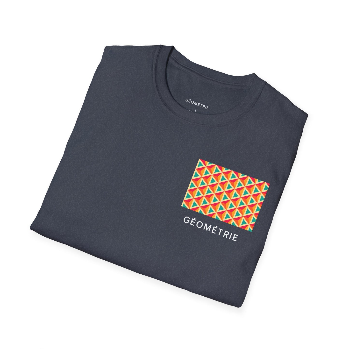 Geometric Pattern Unisex Softstyle T-Shirt, Casual Tee, Gift for Him/Her, Summer Wear, Trendy Streetwear, Cool Graphic Tee