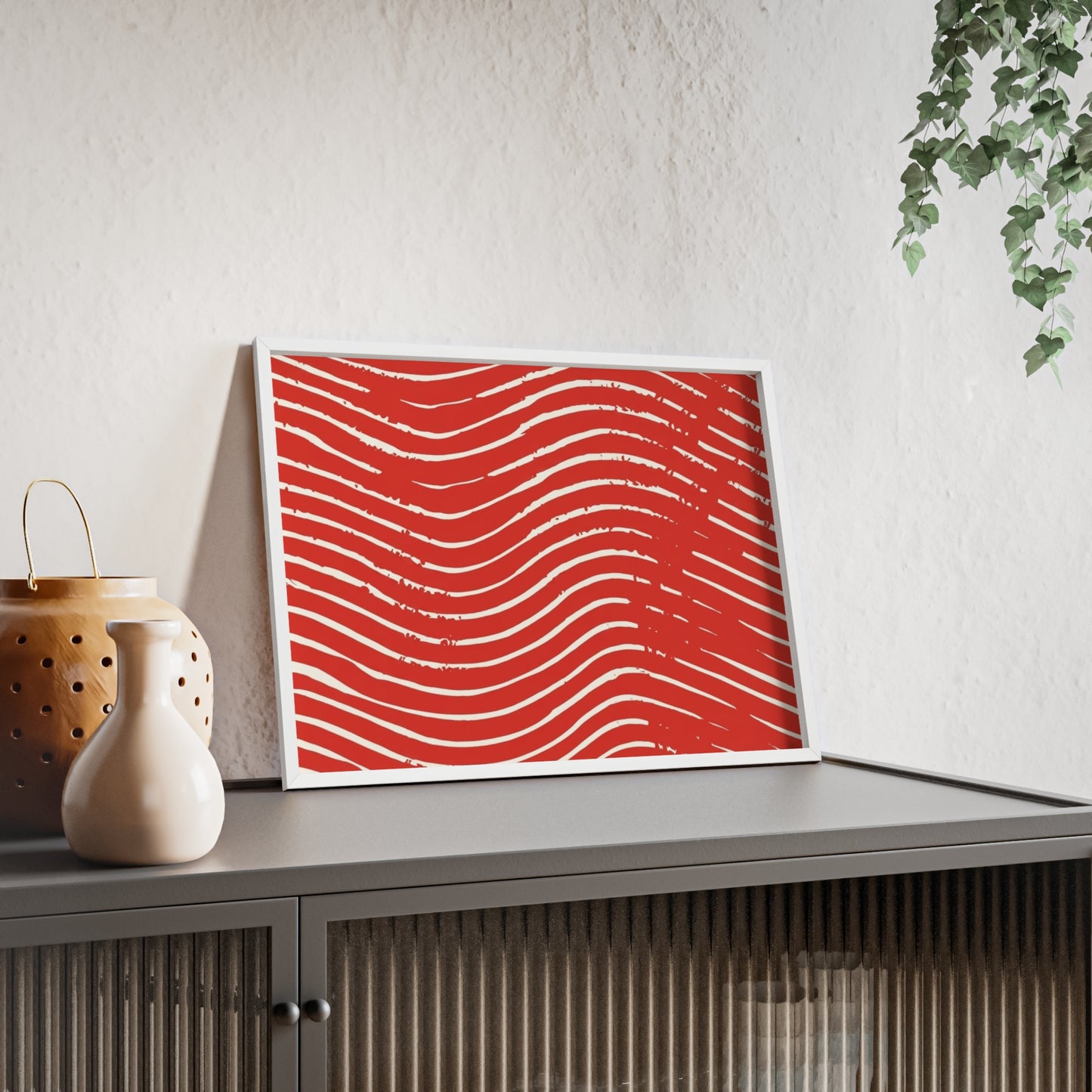 Scarlet Tide Wood Framed Posters