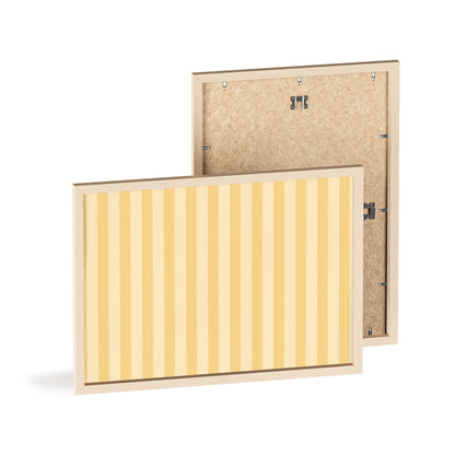 Buttercup Stripe Wood Framed Posters