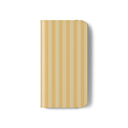 Buttercup Stripe Vegan Leather Flip Case