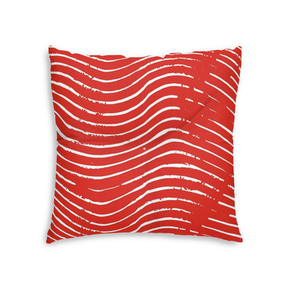 Scarlet Tide Square Tufted Floor Pillow