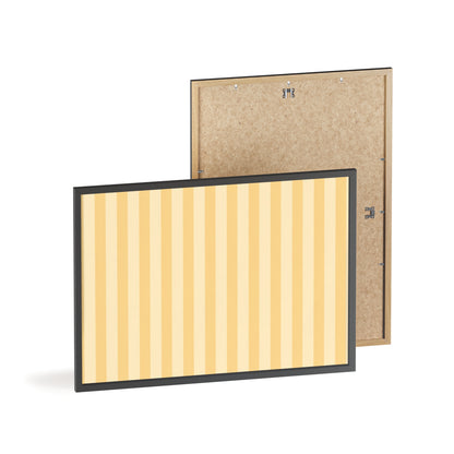 Buttercup Stripe Wood Framed Posters