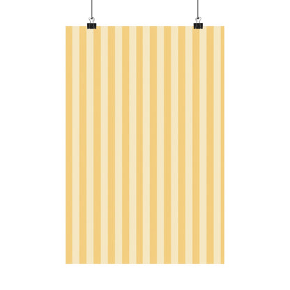 Buttercup Stripe Art Poster