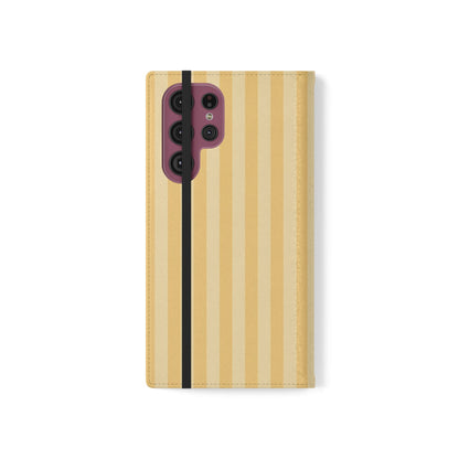 Buttercup Stripe Vegan Leather Flip Case