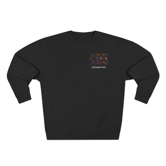 Geometric Design Unisex Crewneck Sweatshirt, Cozy Casual Wear, Gift for Art Lovers, Graphic Sweater for Everyday Style, Trendy Layering