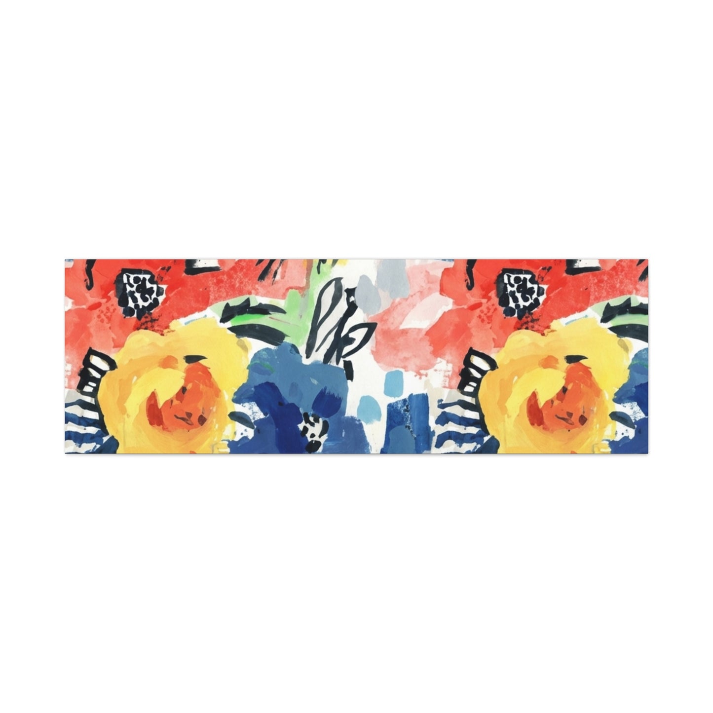 Abstract Flora Stretched Canvas Wall Art
