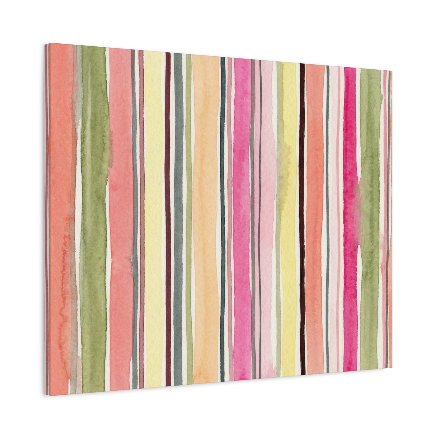 Summer Stripe Stretched Canvas Wall Art