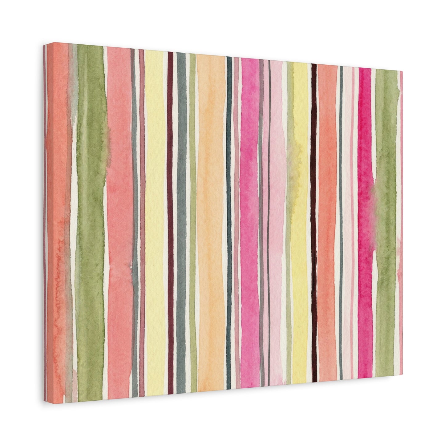 Summer Stripe Stretched Canvas Wall Art