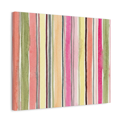 Summer Stripe Stretched Canvas Wall Art