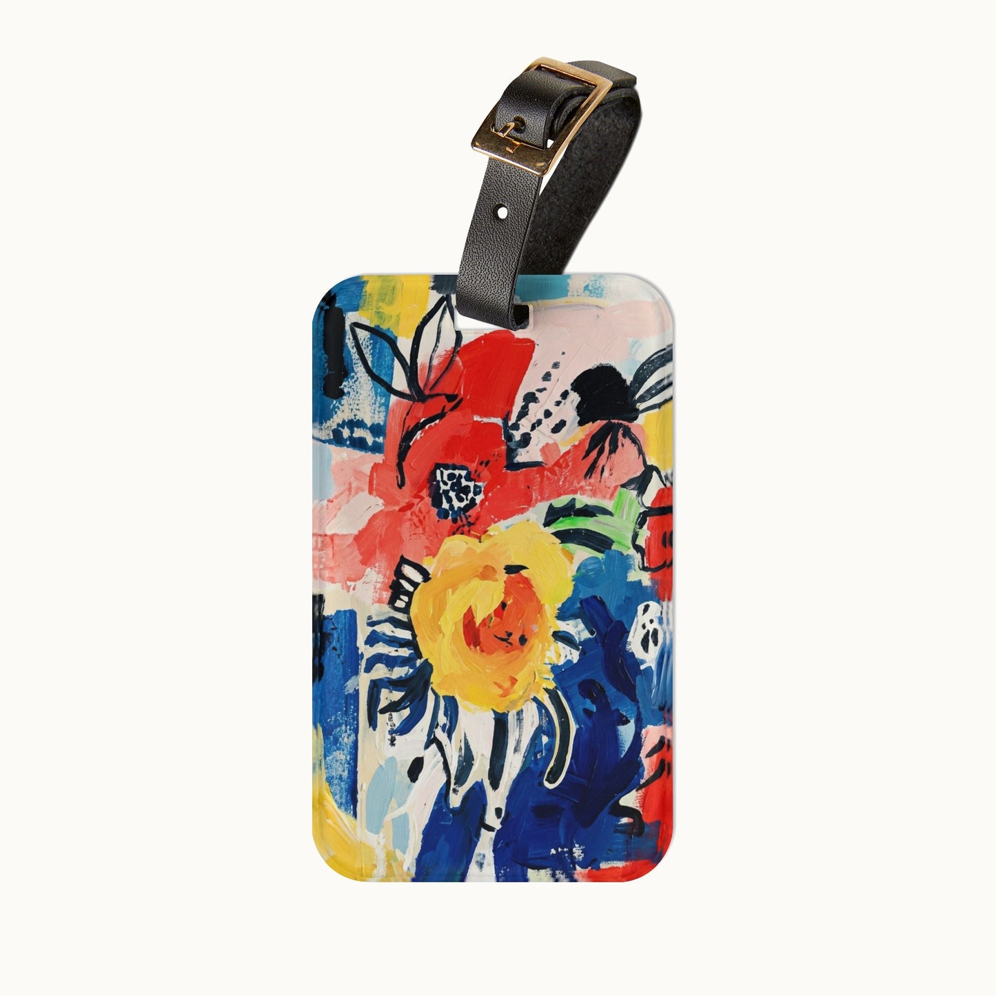 Abstract Flora Luggage Tag
