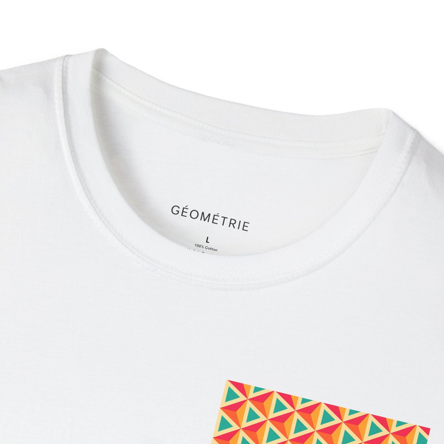 Geometric Pattern Unisex Softstyle T-Shirt, Casual Tee, Gift for Him/Her, Summer Wear, Trendy Streetwear, Cool Graphic Tee