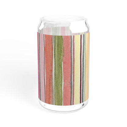 Summer Stripe Sipper Glass | 16oz