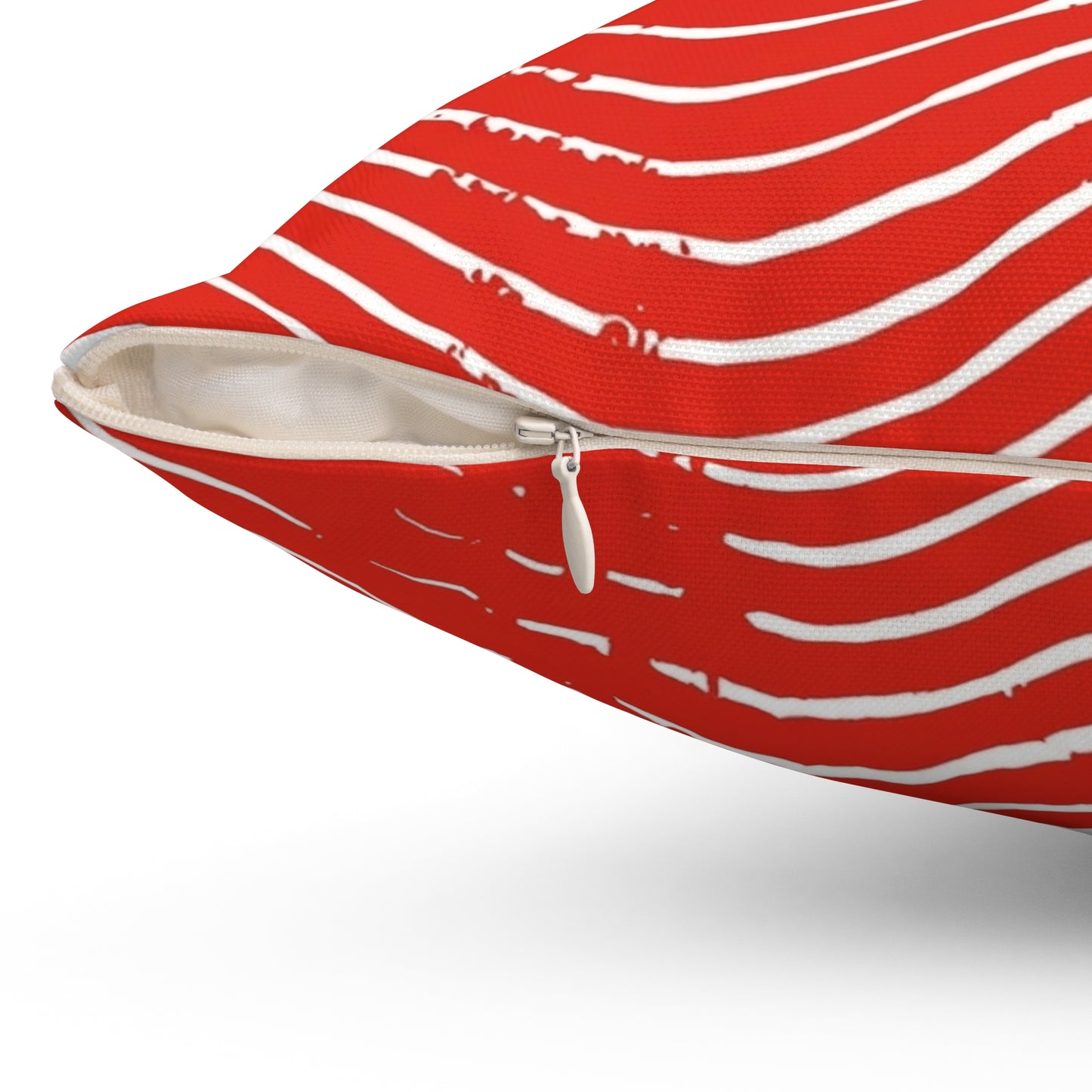 Scarlet Tide Square Throw Pillow