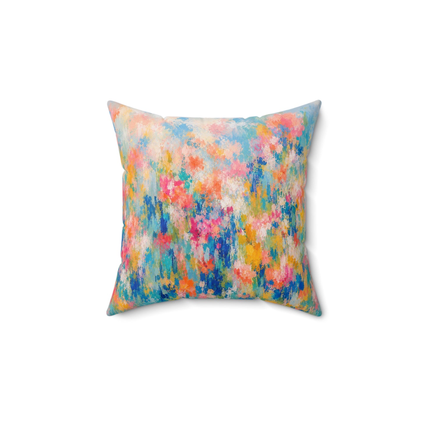 Chromatic Meadow Square Throw Pillow