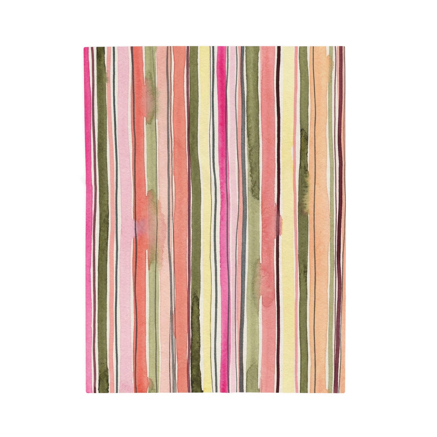 Summer Stripe Velveteen Plush Blanket
