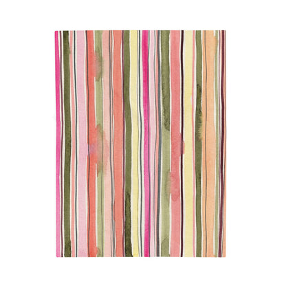 Summer Stripe Velveteen Plush Blanket