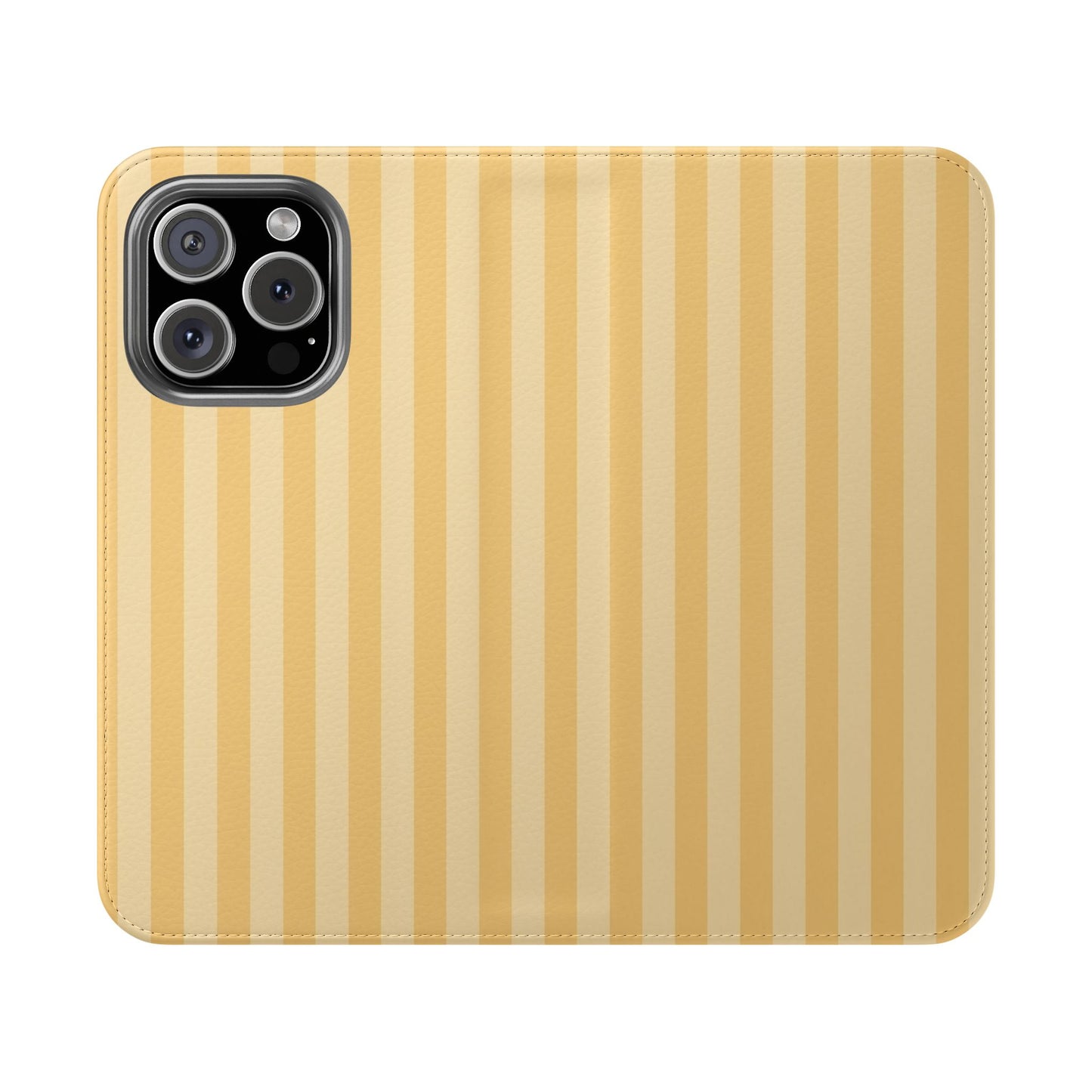 Buttercup Stripe Vegan Leather Flip Case