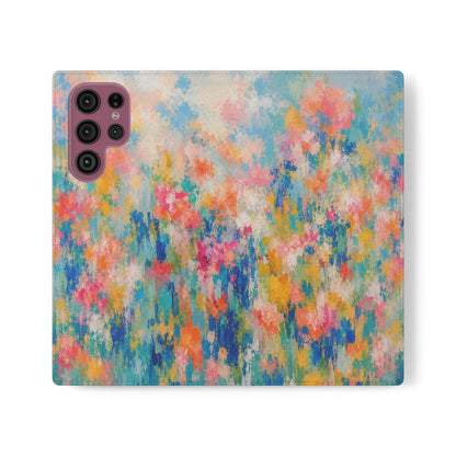 Chromatic Meadow Vegan Leather Flip Case
