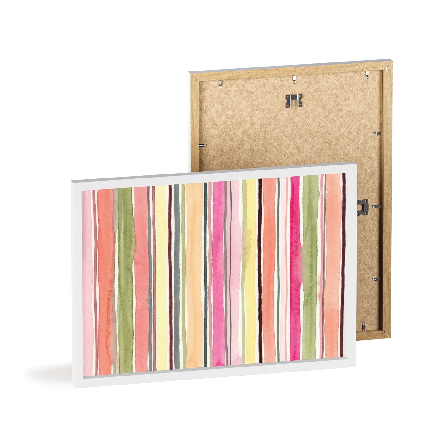 Summer Stripe Wood Framed Posters