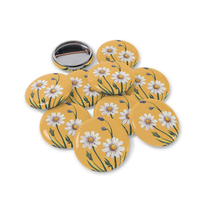 Spring Daisies Round Pins