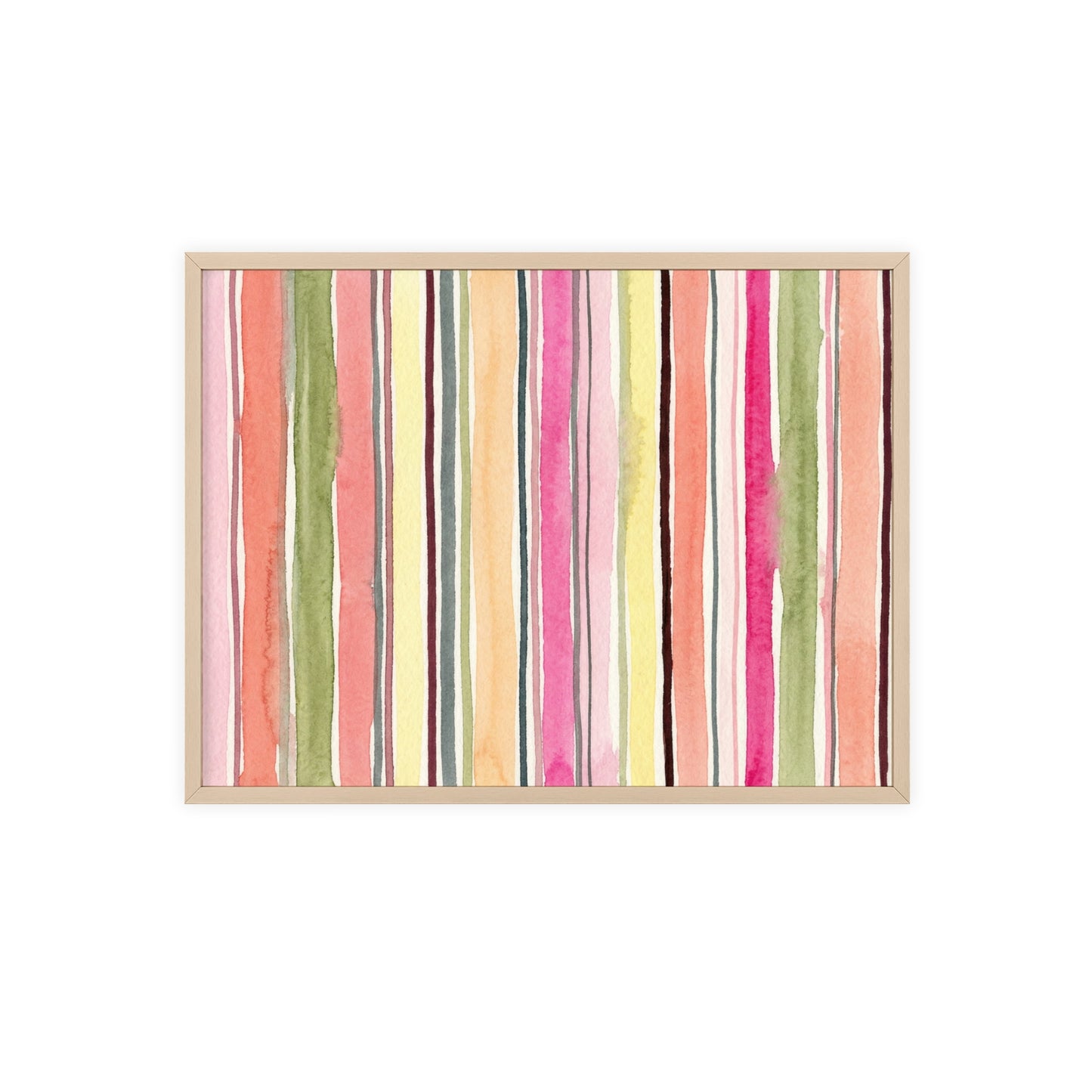 Summer Stripe Wood Framed Posters