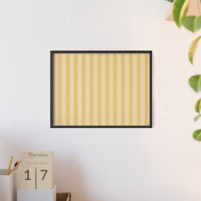 Buttercup Stripe Wood Framed Posters
