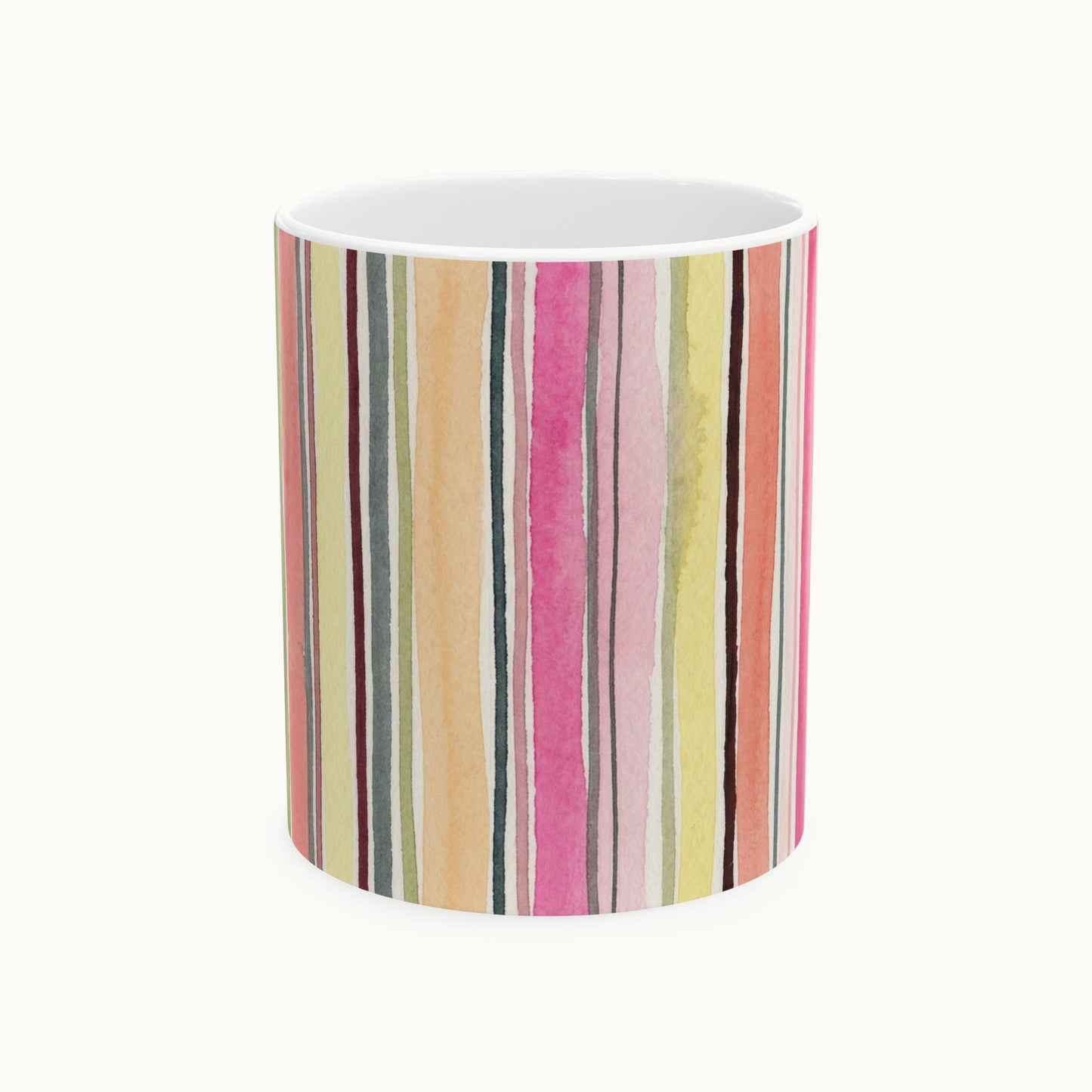 Summer Stripe Ceramic Mug