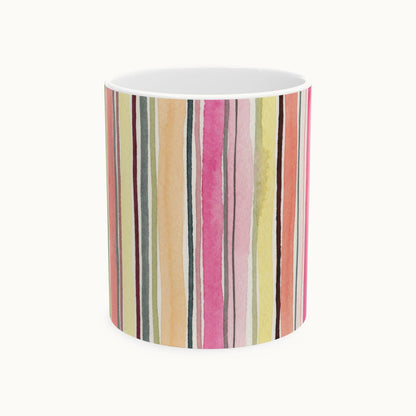 Summer Stripe Ceramic Mug