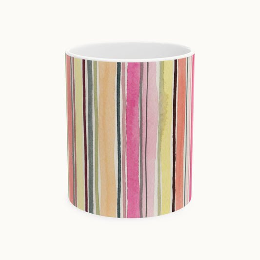 Summer Stripe Ceramic Mug