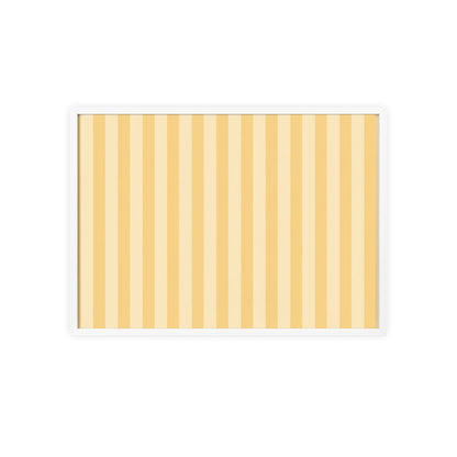 Buttercup Stripe Wood Framed Posters