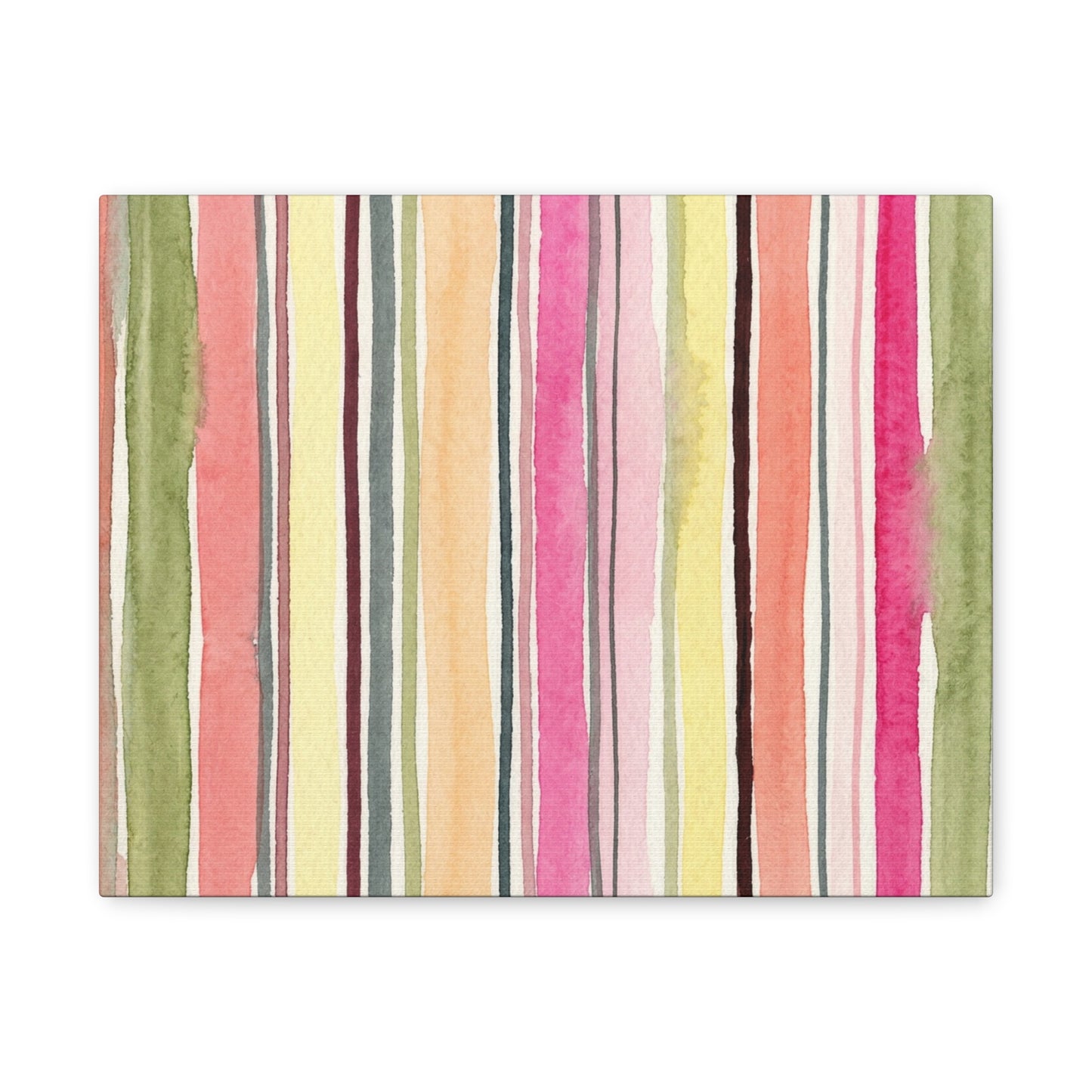 Summer Stripe Stretched Canvas Wall Art