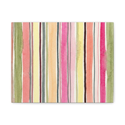 Summer Stripe Stretched Canvas Wall Art