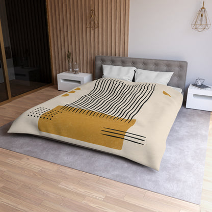 Ochre Cadence Microfiber Duvet Cover