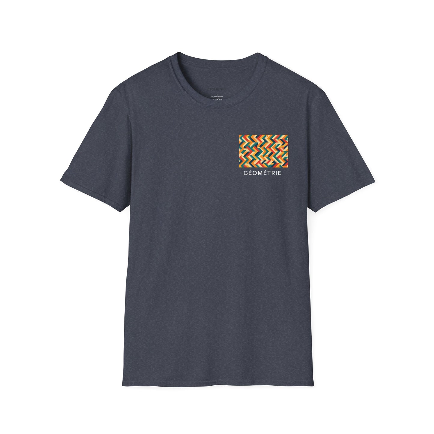 Geometric Pattern Unisex Softstyle T-Shirt, Casual Wear, Gift for Him/Her, Summer Fashion, Art-Inspired Tee