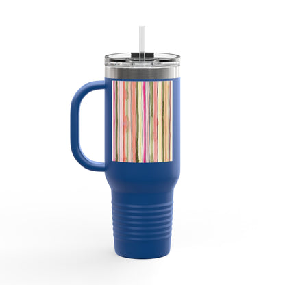 Summer Stripe 40oz Insulated Travel Mug