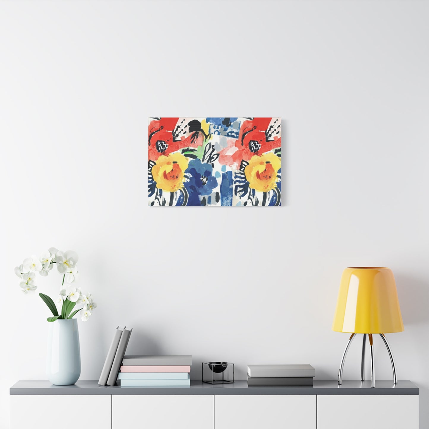 Abstract Flora Stretched Canvas Wall Art