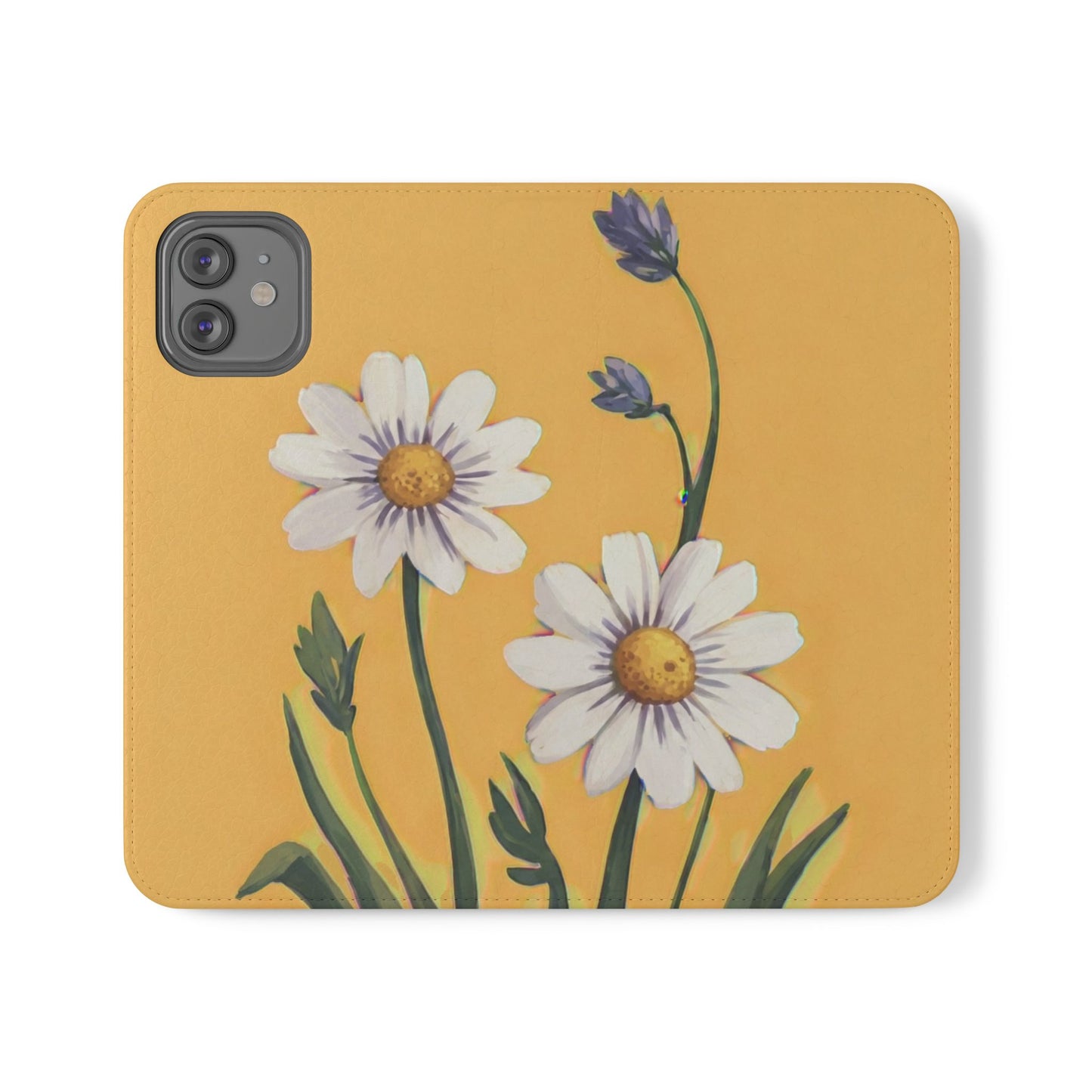 Spring Daisies Vegan Leather Flip Case