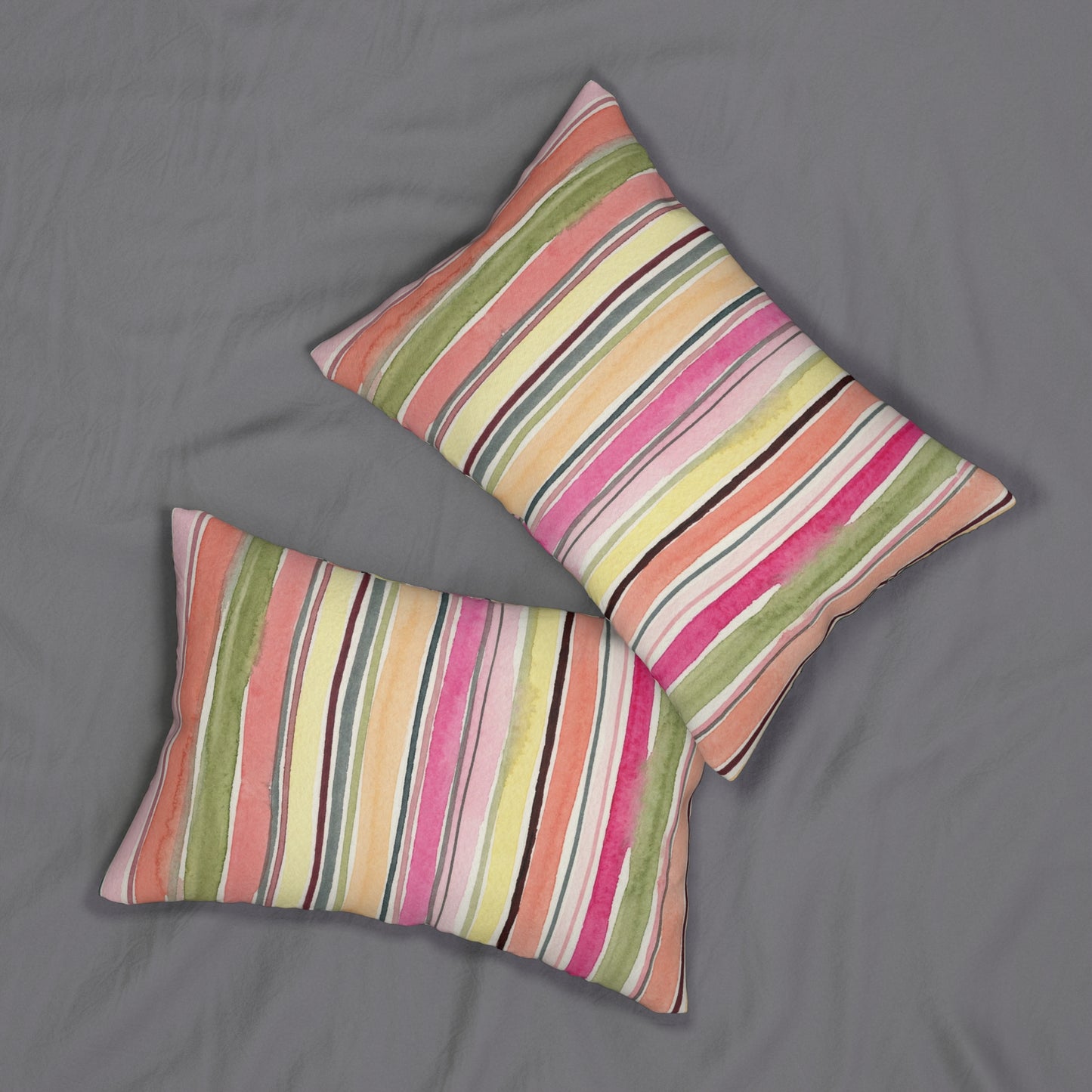Summer Stripe Rectangular Throw Pillow