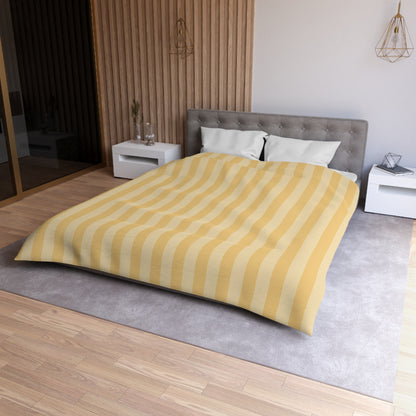 Buttercup Stripe Microfiber Duvet Cover