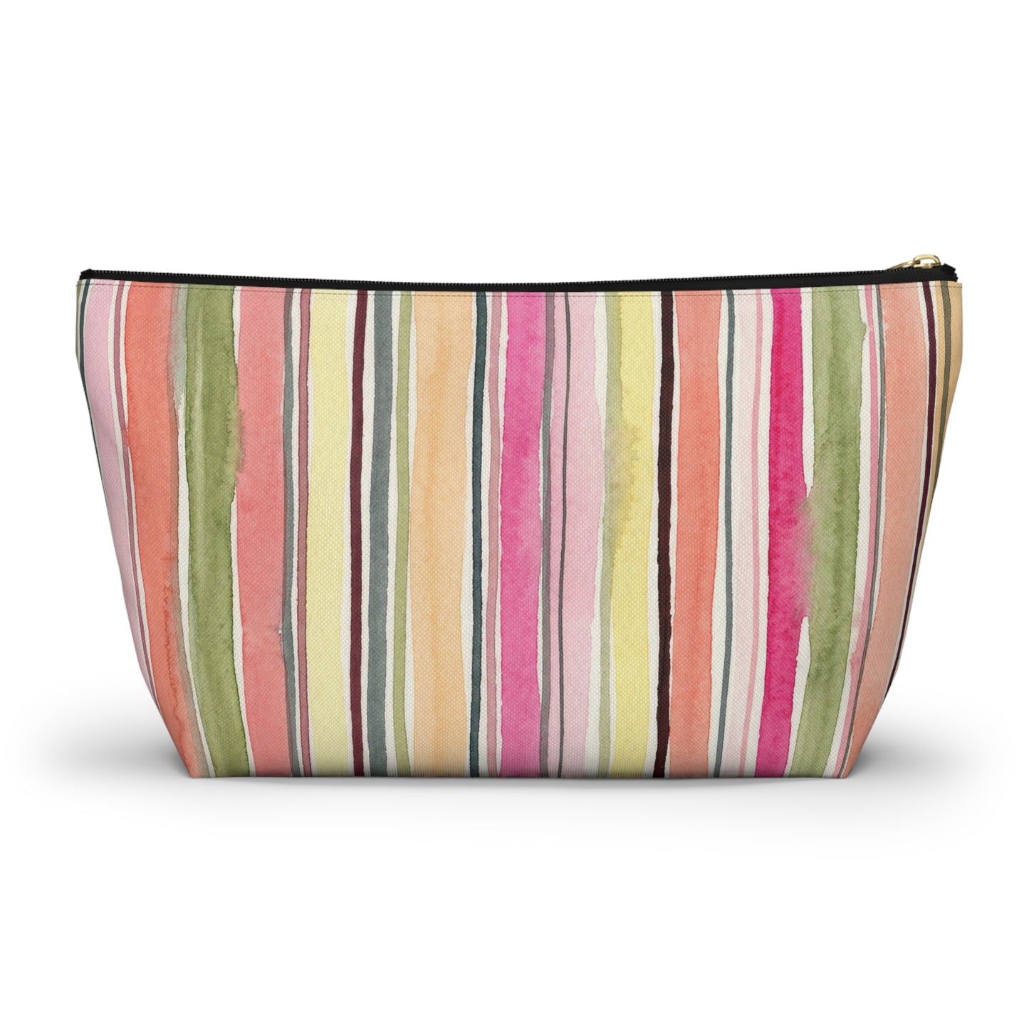Summer Stripe Accessory Pouch with T-bottom