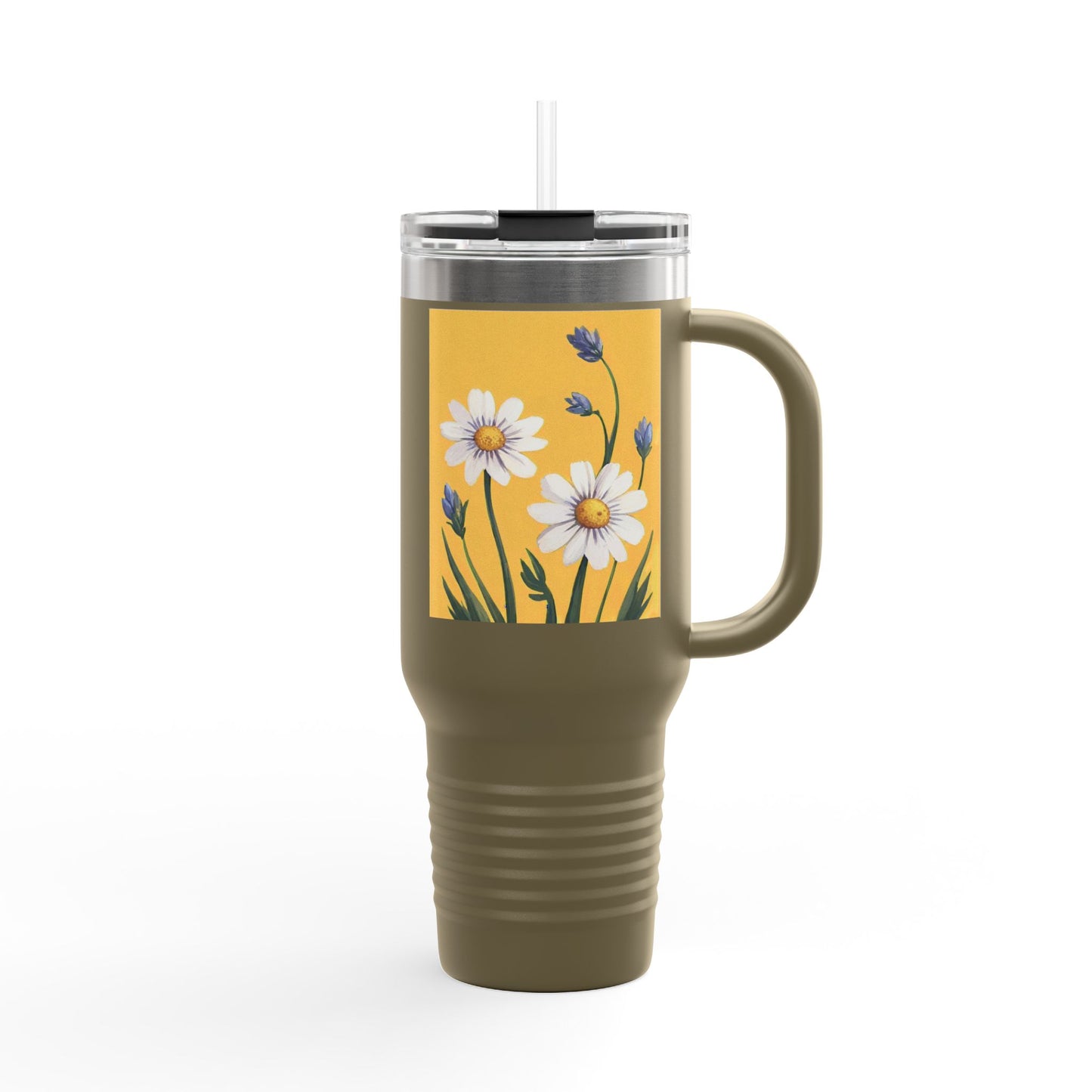 Spring Daisies 40oz Insulated Travel Mug