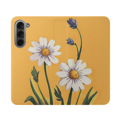 Spring Daisies Vegan Leather Flip Case