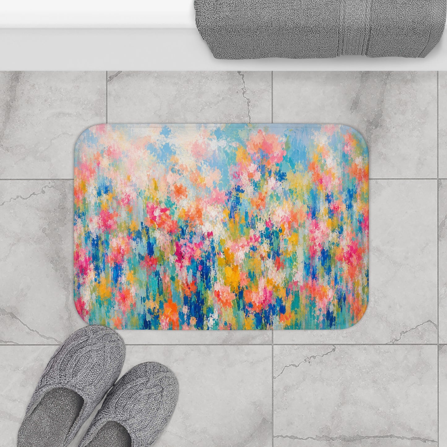 Chromatic Meadow Bath Mat