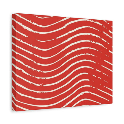 Scarlet Tide Stretched Canvas Wall Art