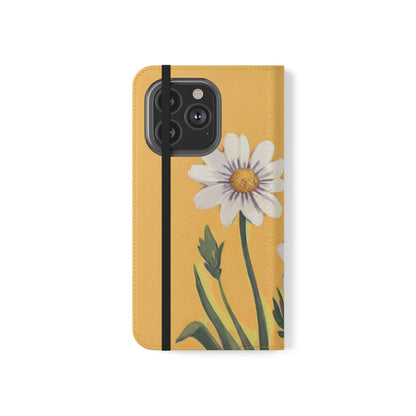 Spring Daisies Vegan Leather Flip Case