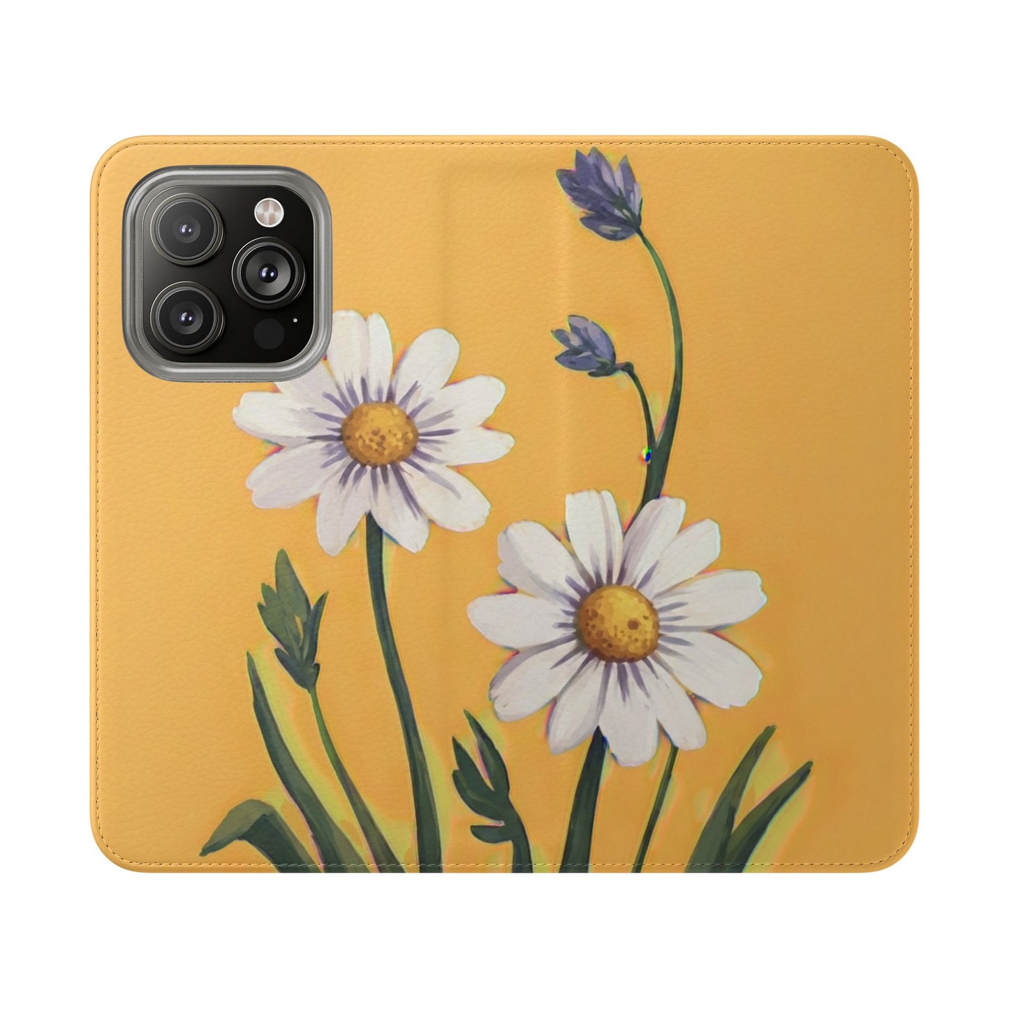 Spring Daisies Vegan Leather Flip Case